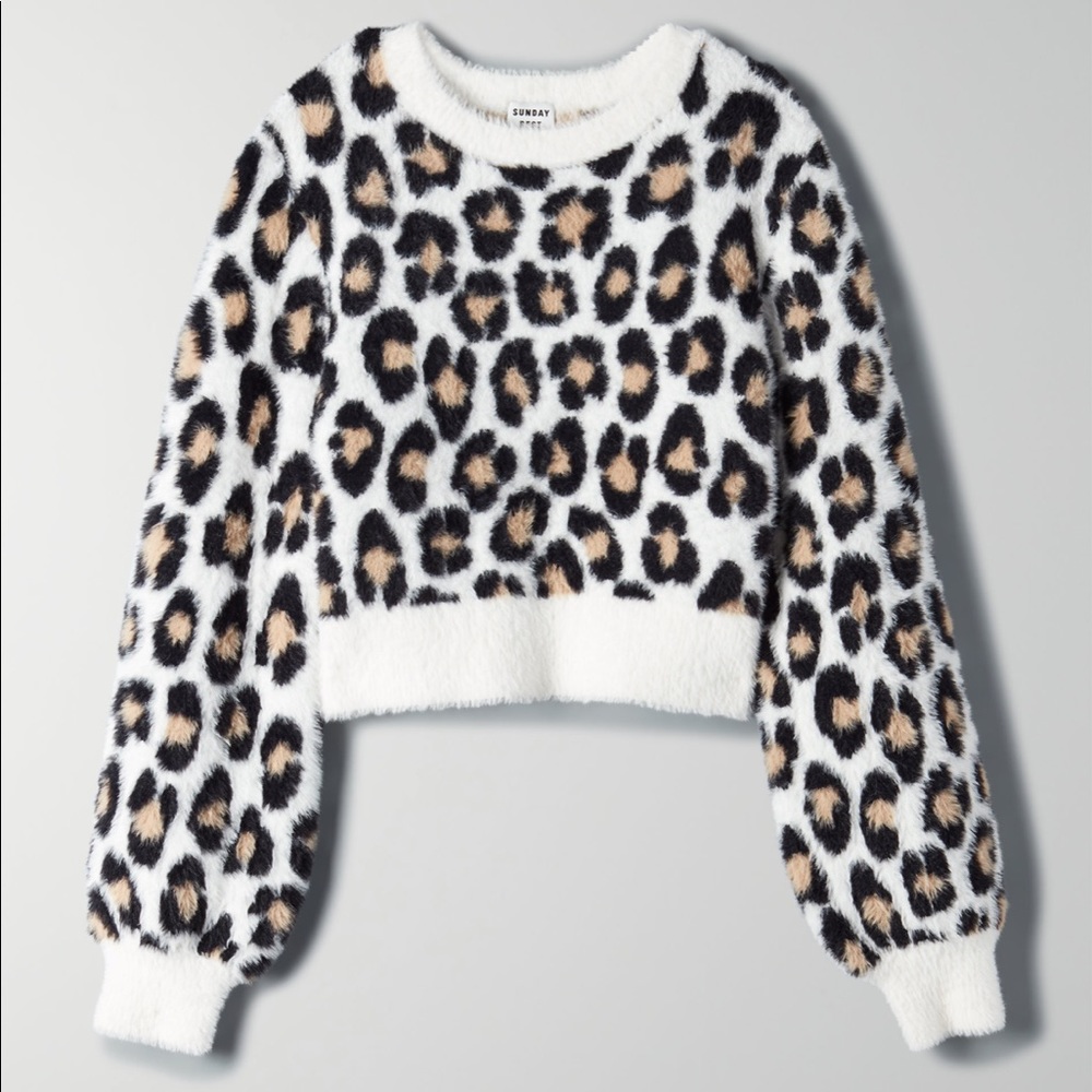 ARITZIA SUNDAY BEST CHEETAH PRINT SWEATER!